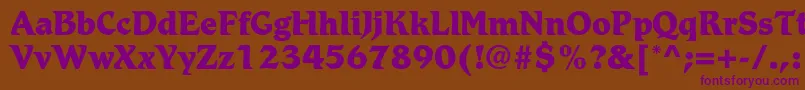 RomicstdExtrabold Font – Purple Fonts on Brown Background