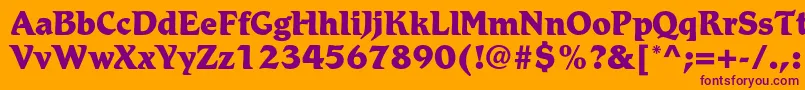 RomicstdExtrabold Font – Purple Fonts on Orange Background