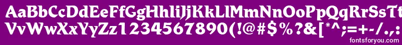 Police RomicstdExtrabold – polices blanches sur fond violet