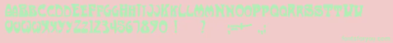 ArtNouveau1910-Schriftart – Grüne Schriften auf rosa Hintergrund