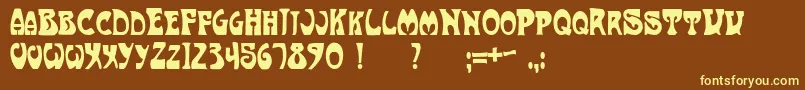 fuente ArtNouveau1910 – Fuentes Amarillas Sobre Fondo Marrón