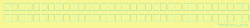 フォントGallantitalRegular – 黄色い背景に緑の文字
