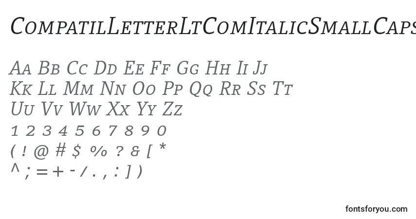 CompatilLetterLtComItalicSmallCaps-fontti – aakkoset, numerot, erikoismerkit