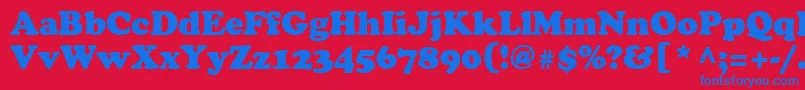 フォントAgcsr – 赤い背景に青い文字