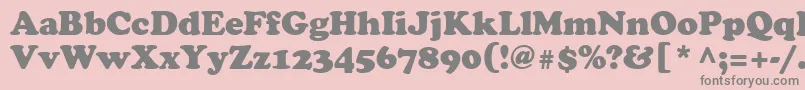 フォントAgcsr – ピンクの背景に灰色の文字