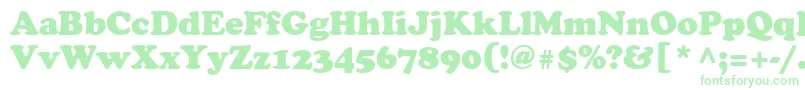 Agcsr Font – Green Fonts on White Background