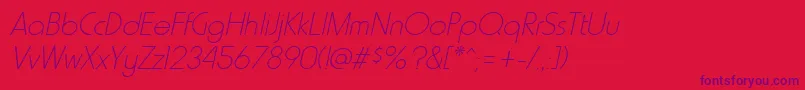 HammerthinItalic Font – Purple Fonts on Red Background