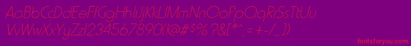 HammerthinItalic Font – Red Fonts on Purple Background