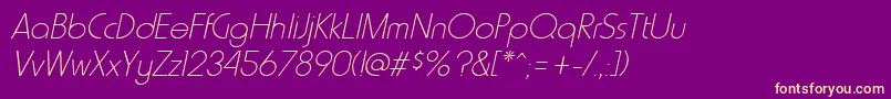 fuente HammerthinItalic – Fuentes Amarillas Sobre Fondo Morado