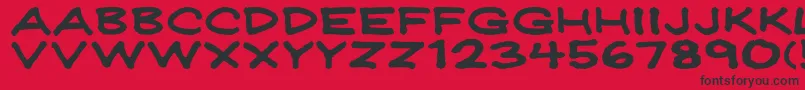 Jeffreyprintwide Font – Black Fonts on Red Background