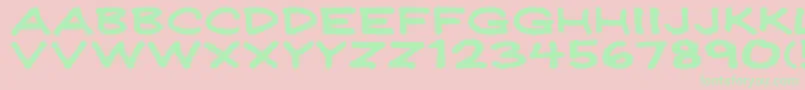 Jeffreyprintwide Font – Green Fonts on Pink Background