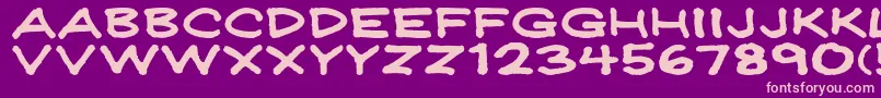 Jeffreyprintwide Font – Pink Fonts on Purple Background