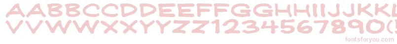 Jeffreyprintwide Font – Pink Fonts on White Background