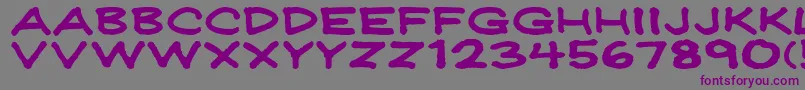 Jeffreyprintwide Font – Purple Fonts on Gray Background