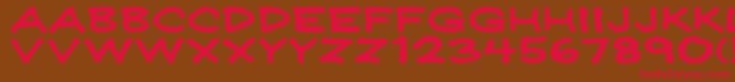 Jeffreyprintwide Font – Red Fonts on Brown Background