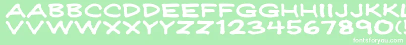 Jeffreyprintwide Font – White Fonts on Green Background