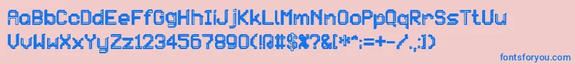 Patchcrack Font – Blue Fonts on Pink Background