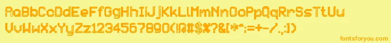 Patchcrack Font – Orange Fonts on Yellow Background