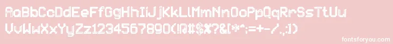 Patchcrack Font – White Fonts on Pink Background