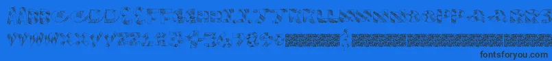 Twinklefingers Font – Black Fonts on Blue Background