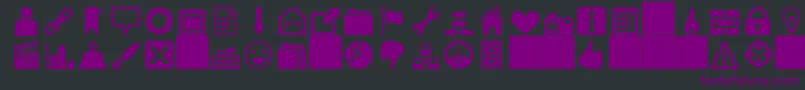 Шрифт HeydingsIcons – фиолетовые шрифты на чёрном фоне