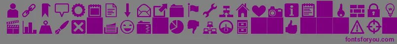 HeydingsIcons Font – Purple Fonts on Gray Background