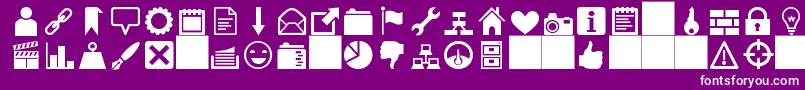 HeydingsIcons Font – White Fonts on Purple Background