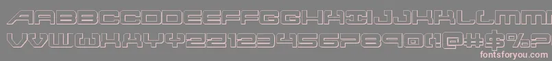 Atlantia3D2 Font – Pink Fonts on Gray Background