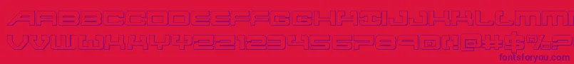 Atlantia3D2 Font – Purple Fonts on Red Background