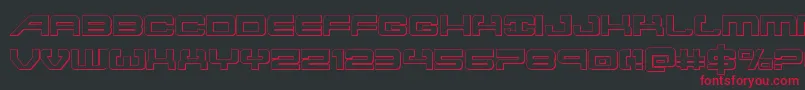 Atlantia3D2 Font – Red Fonts on Black Background