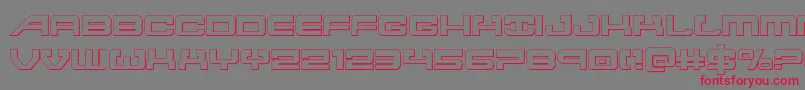 Atlantia3D2 Font – Red Fonts on Gray Background