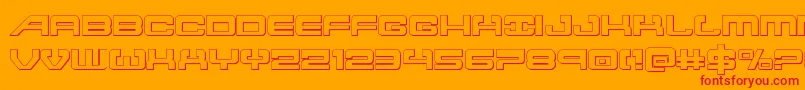 Atlantia3D2 Font – Red Fonts on Orange Background